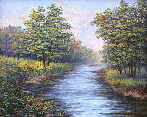 Deer Creek, Harford County, Acrylic, Painting, Nancy Craig